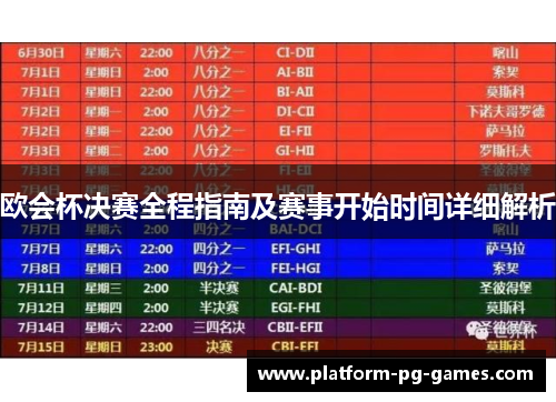 欧会杯决赛全程指南及赛事开始时间详细解析